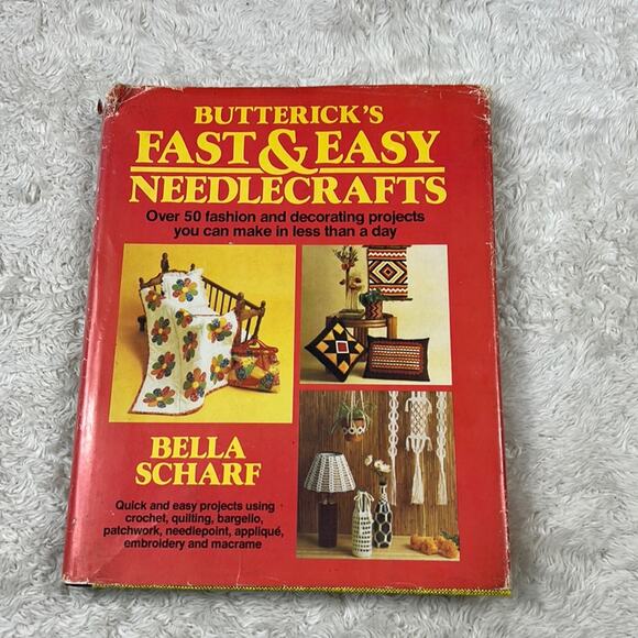 Vintage 70s Buttericks Fast & Easy NeeldeCrafts by Bella Scharf ISBN 0884210294 - Picture 1 of 11